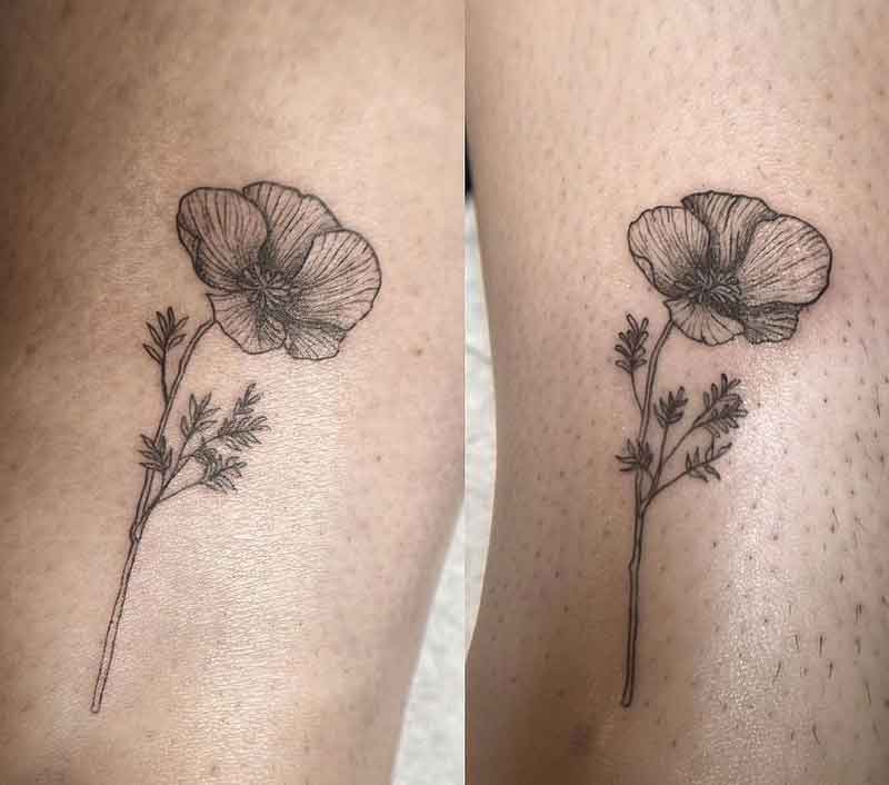 Mother Daughter Flower Tattoos 2