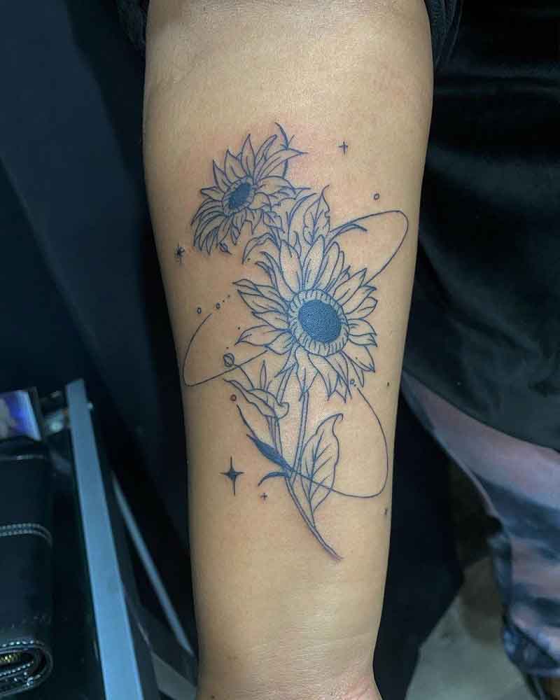 Mother Daughter Sunflower Tattoos 2