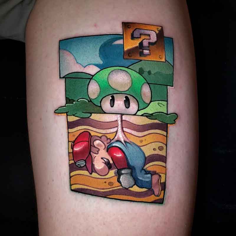 New School Mushroom Tattoo 2