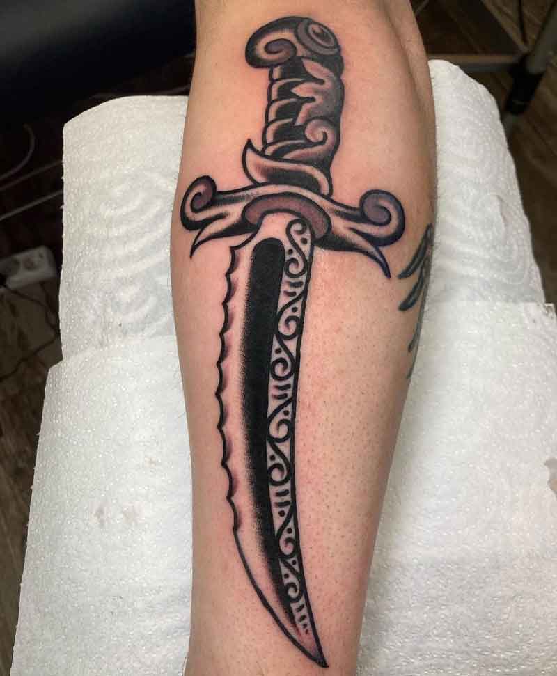 Old School Dagger Tattoo 1