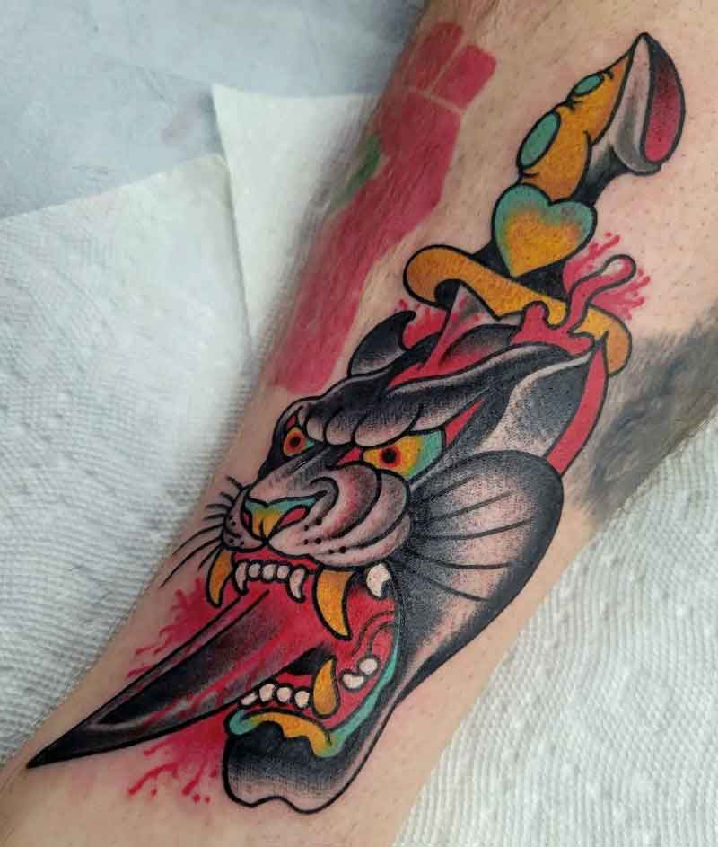 Panther Dagger Tattoo 1