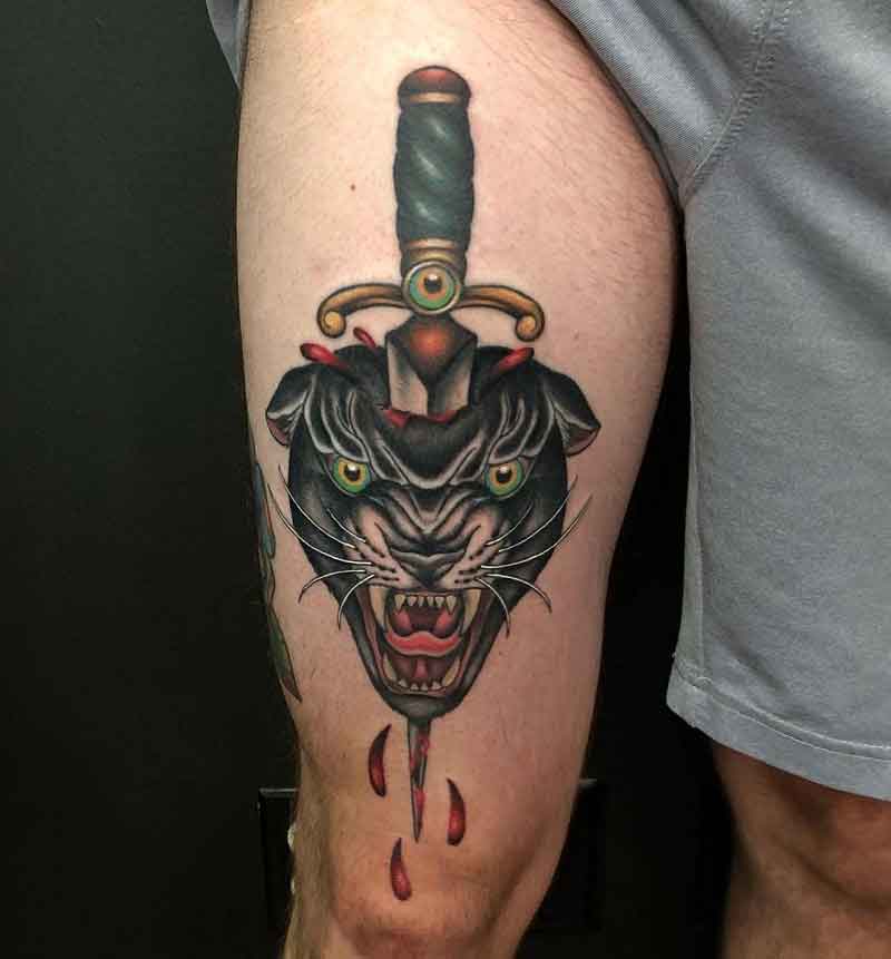 Panther Dagger Tattoo 2