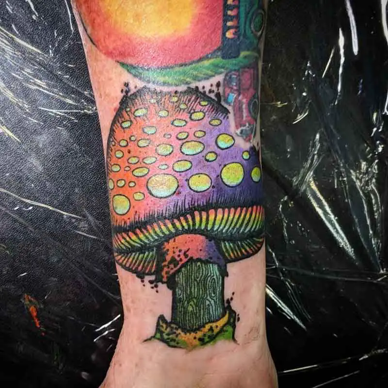 Psychedelic Mushroom Tattoo 3