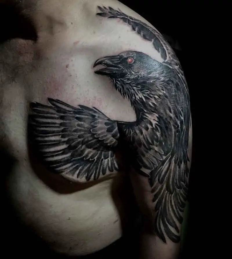 Raven Bird Tattoo 2