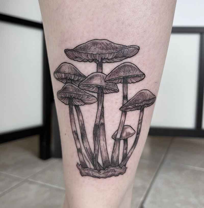 Realistic Mushroom Tattoo 1