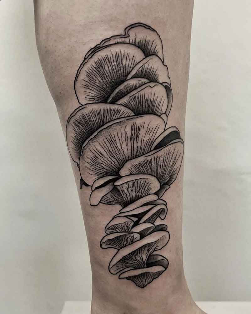 Realistic Mushroom Tattoo 3