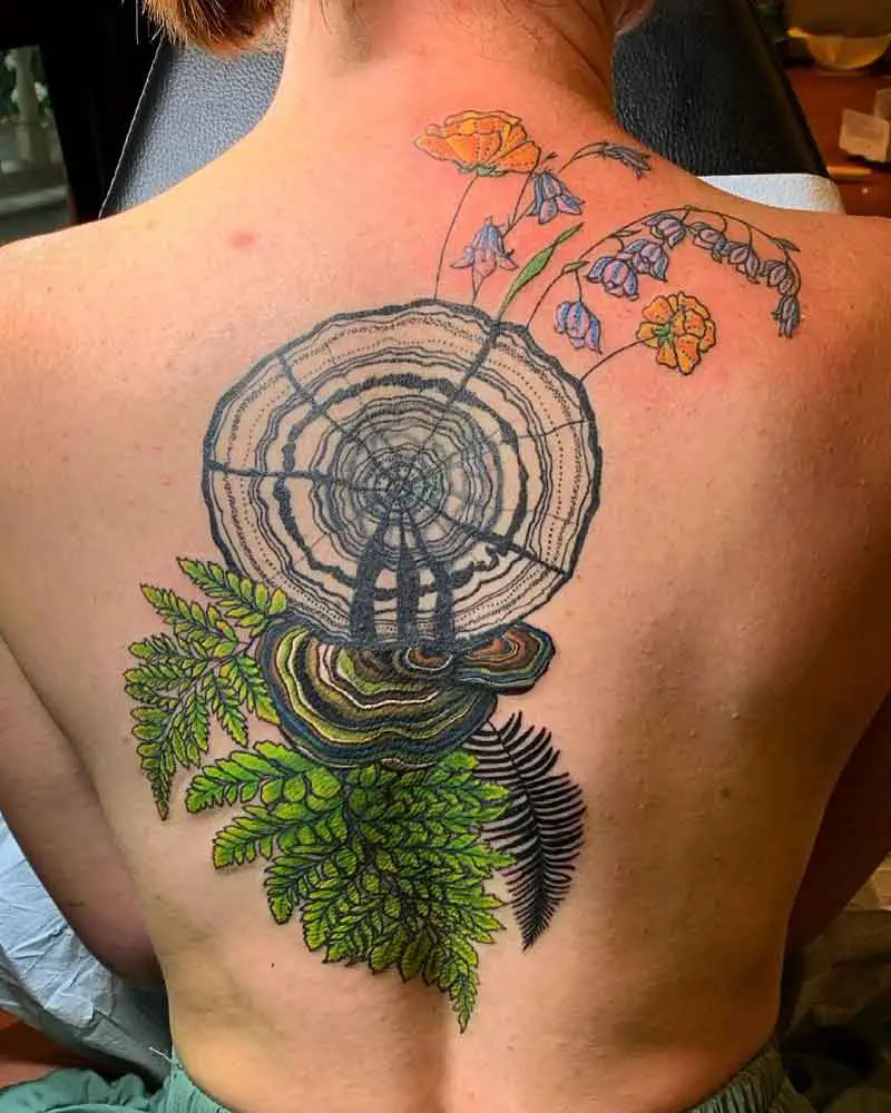 Reishi Mushroom Tattoo 1