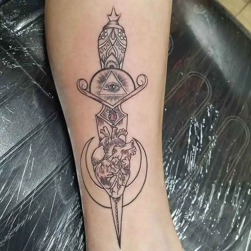 Sacred Dagger Tattoo 2