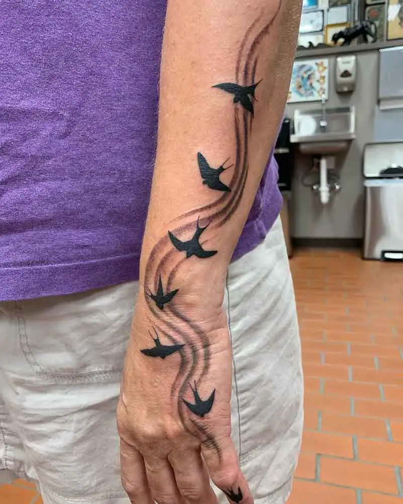 Silhouette Bird Tattoo 1