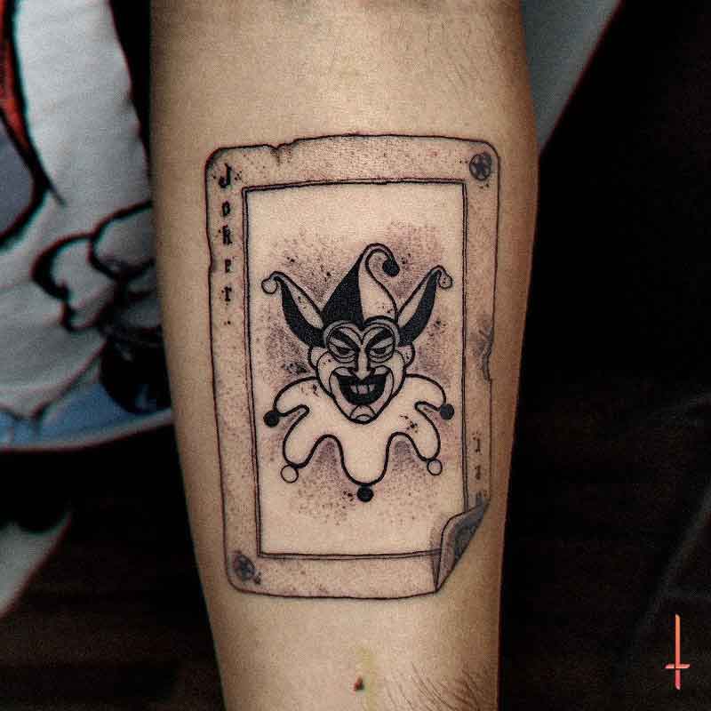 Simple Minimalist Joker Tattoo 1