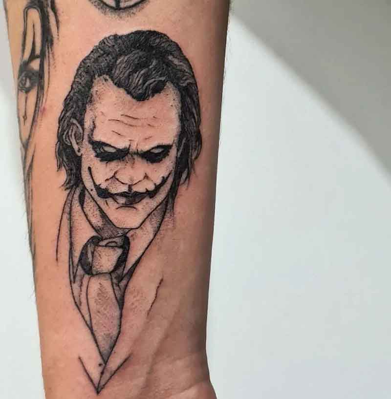 Simple Minimalist Joker Tattoo 2