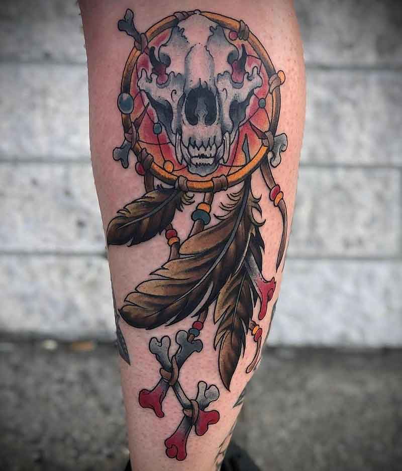 Skull Dream Catcher Tattoo 1