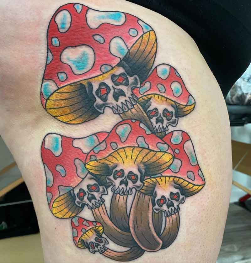 Skull Mushroom Tattoo 1