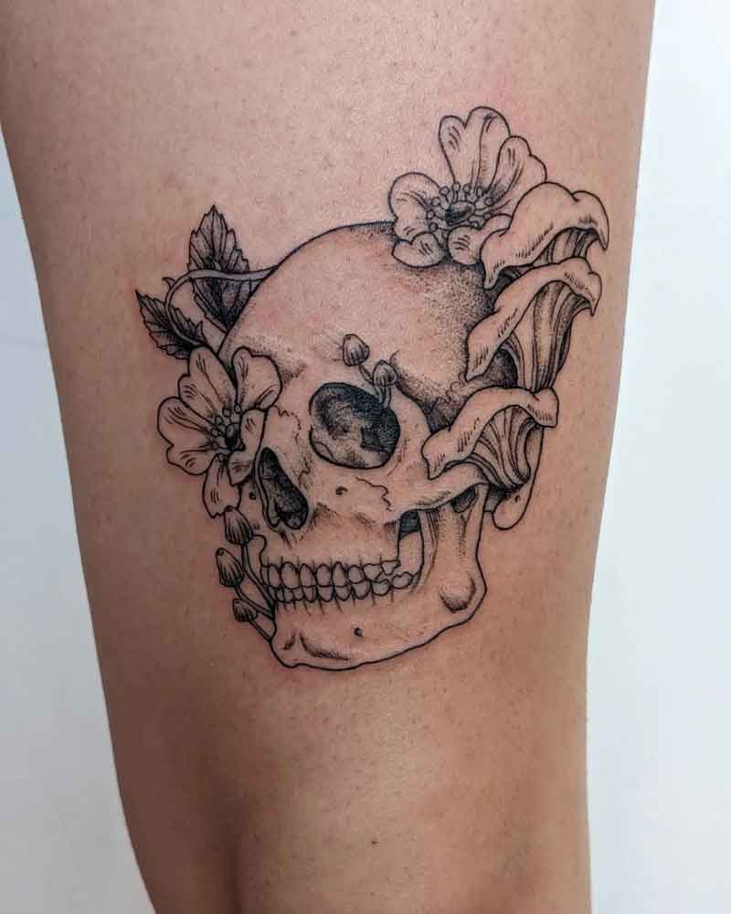 Skull Mushroom Tattoo 2