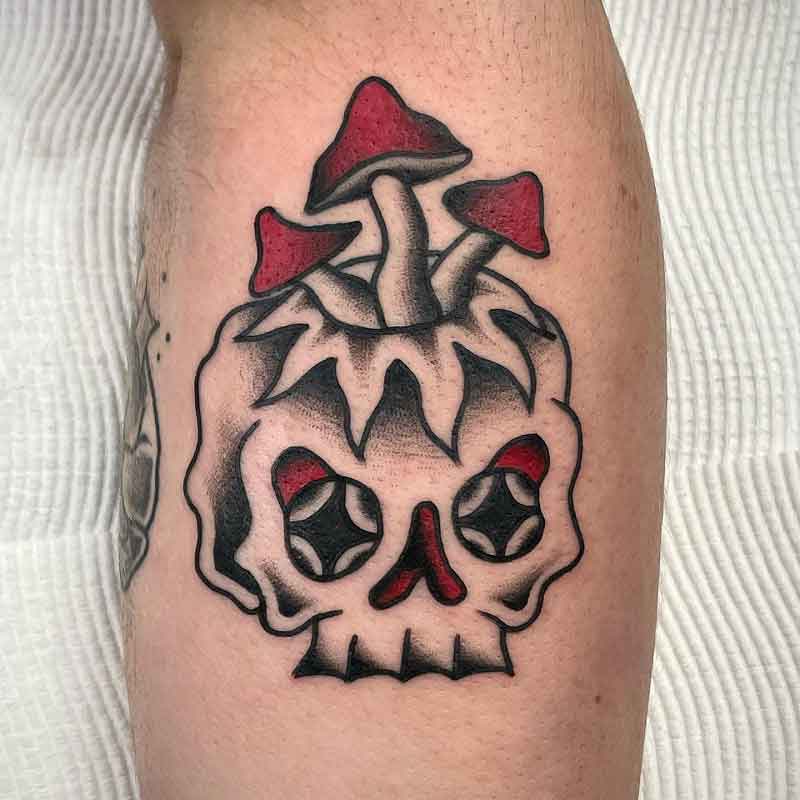 Skull Mushroom Tattoo 3