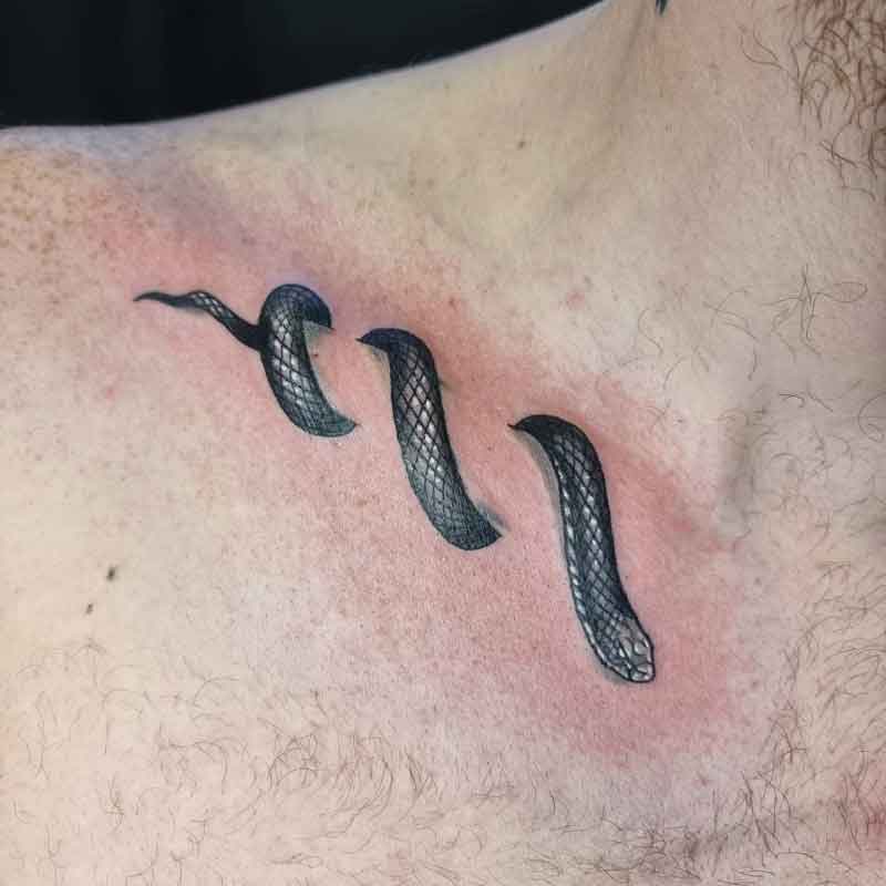 Snake Collarbone Tattoo 2