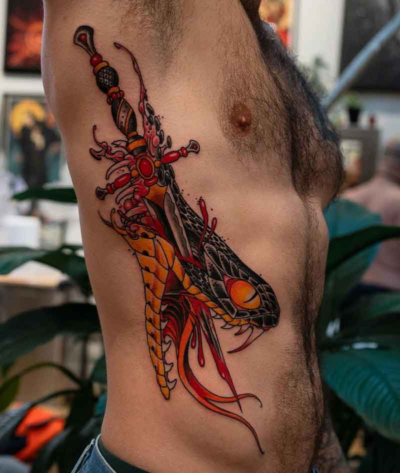 Snake Dagger Tattoo 2