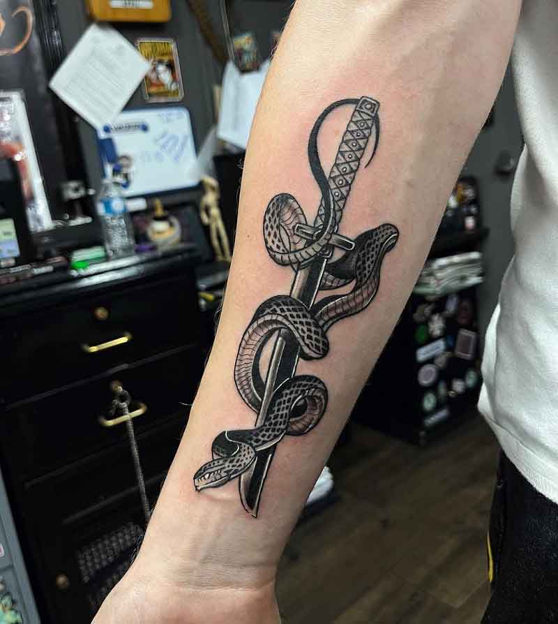 Snake Dagger Tattoo 3