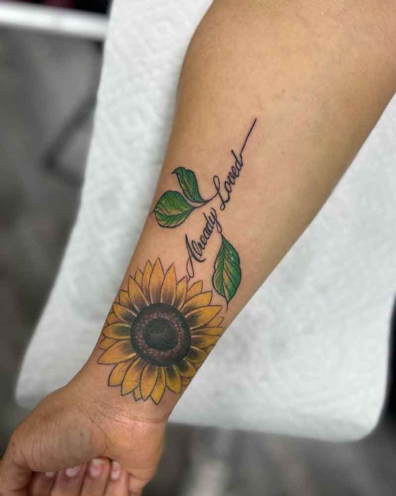 Sunflower Cover Up Tattoo 1