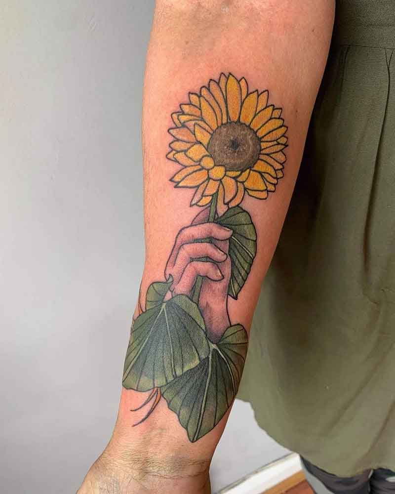 Sunflower Cover Up Tattoo 3