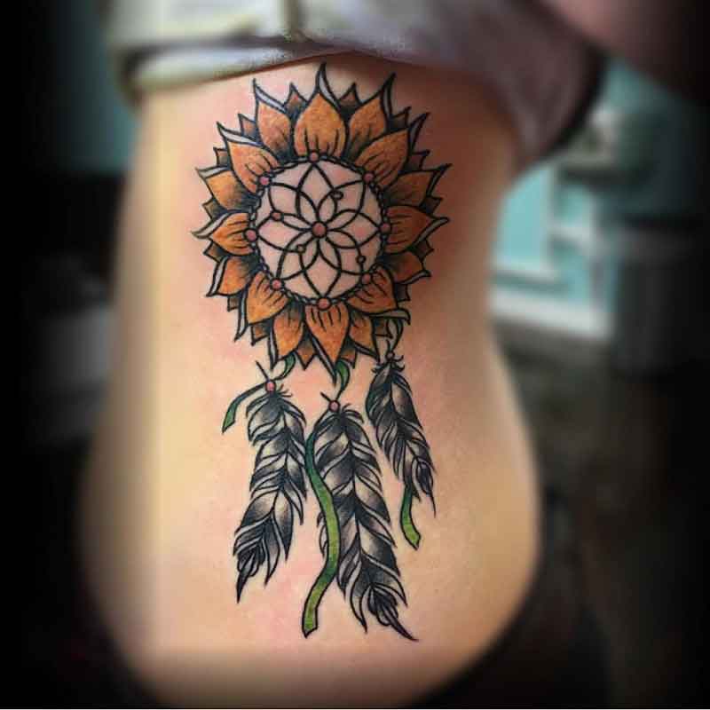 Sunflower Dream Catcher Tattoo 1