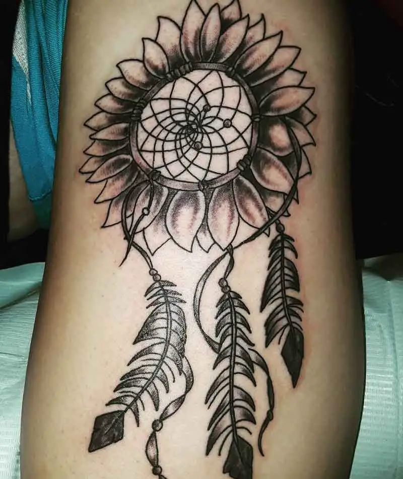 Sunflower Dream Catcher Tattoo 2