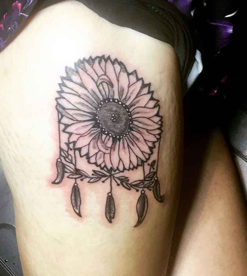 Sunflower Dream Catcher Tattoo 3