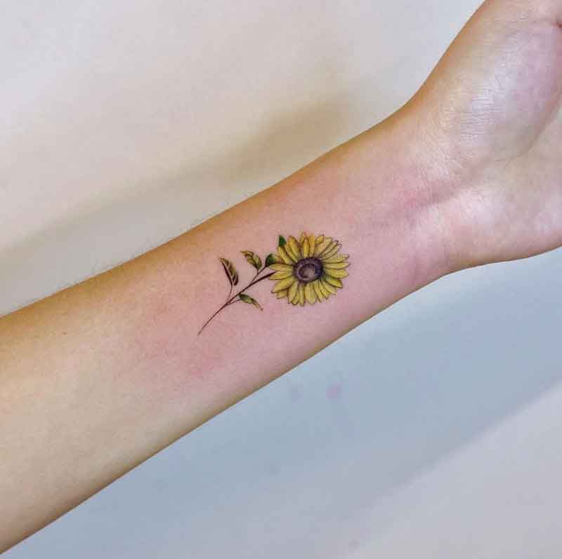 Sunflower Wrist Tattoo 1