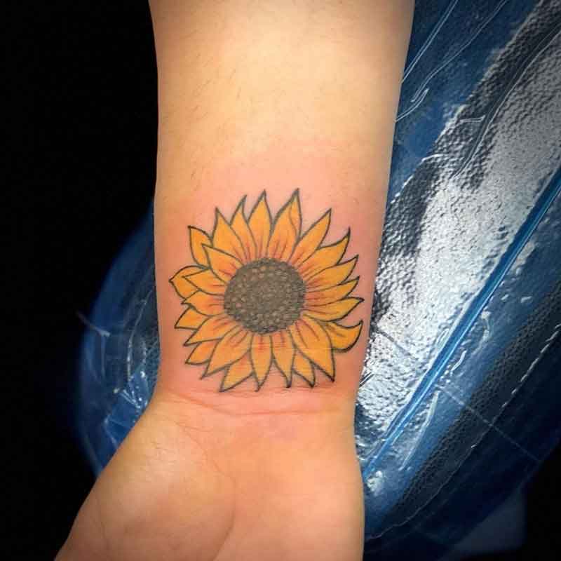 Sunflower Wrist Tattoo 3