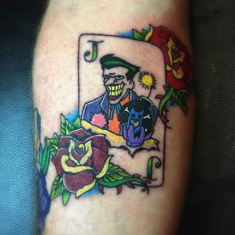Traditional Joker Card Tattoo 3