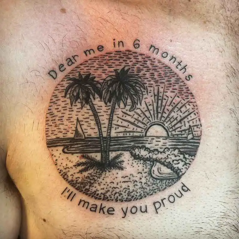 Two Palm Tree Tattoo 2