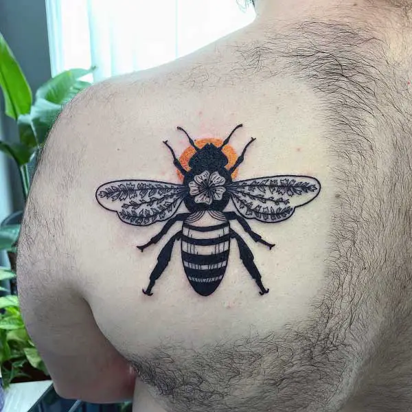 bee-flower-tattoo-3