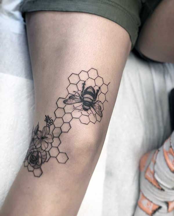 honeycomb-bee-tattoo-1
