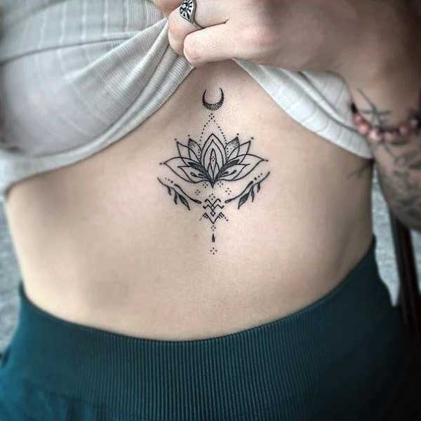 lotus-sternum-tattoo-1