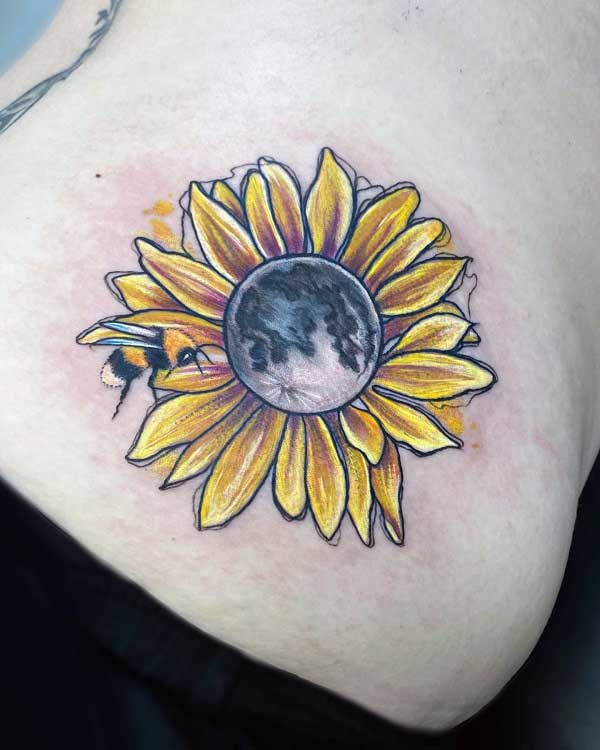 sunflower-bee-tattoo-3
