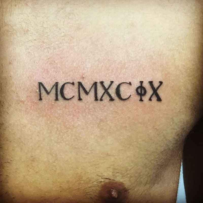 1999 Roman Numerals Tattoo 4