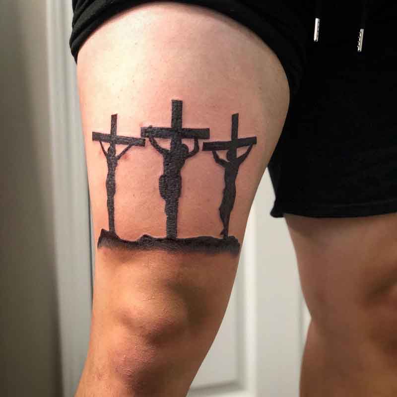 3 Cross Tattoo Stencil 2