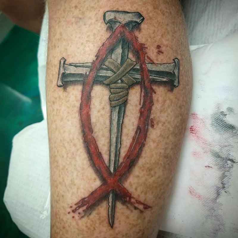 3 Nail Cross Tattoo 1
