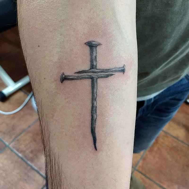 3 Nail Cross Tattoo 3