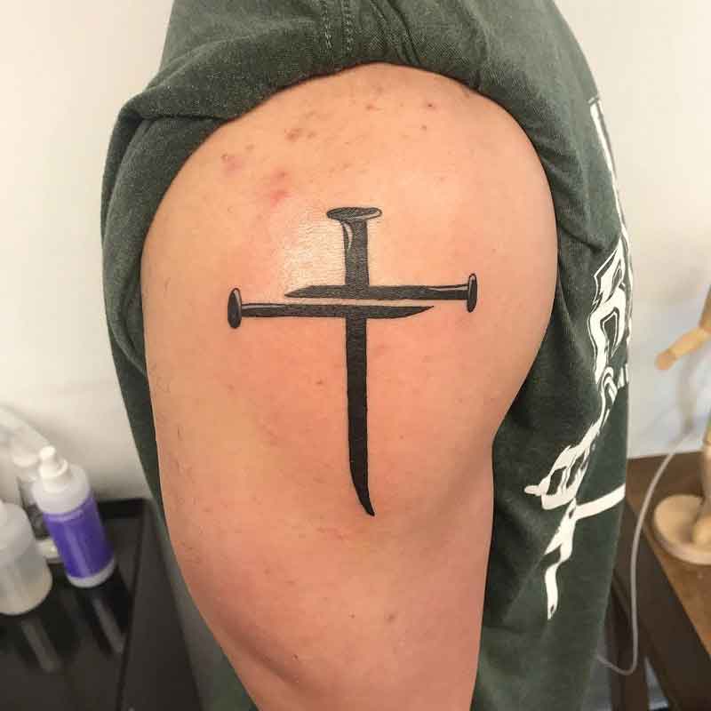 3 Nail Cross Tattoo 4