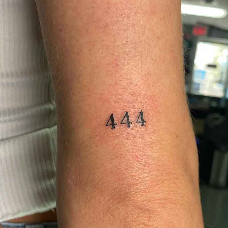 444 Angel Number Tattoo 5