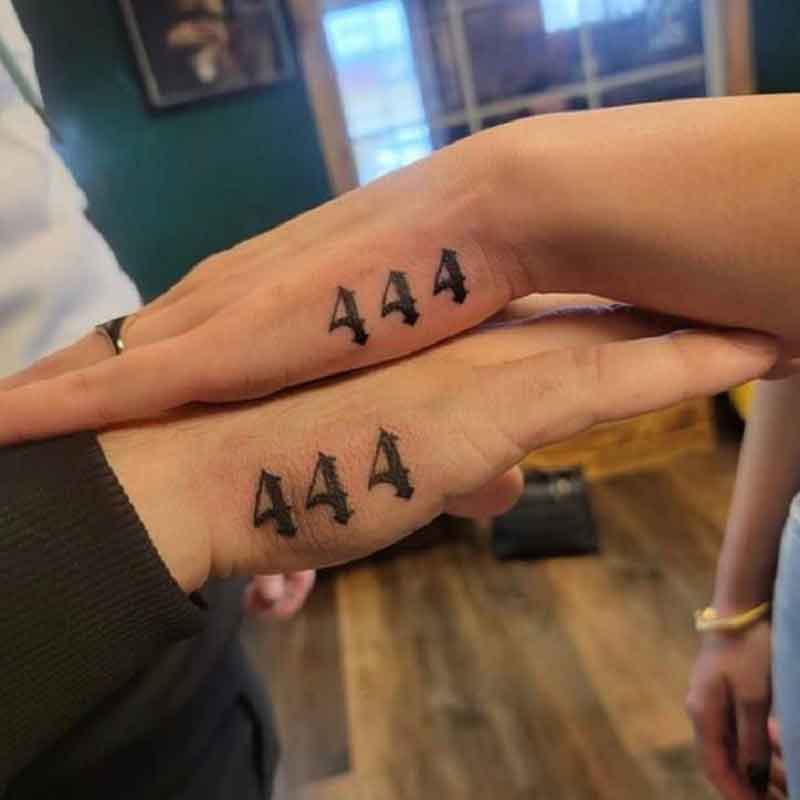 444 Hand Tattoo 3