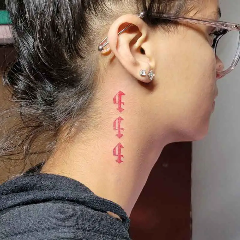 444 Tattoo Neck 2