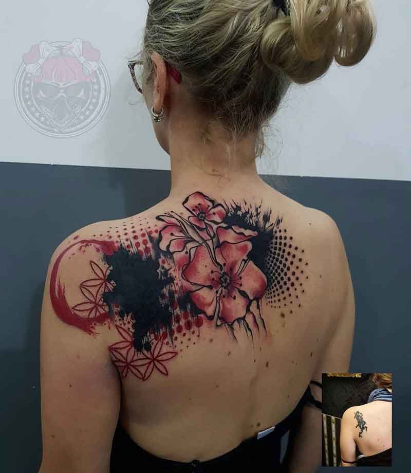 Abstract Trash Polka Tattoo Designs 1