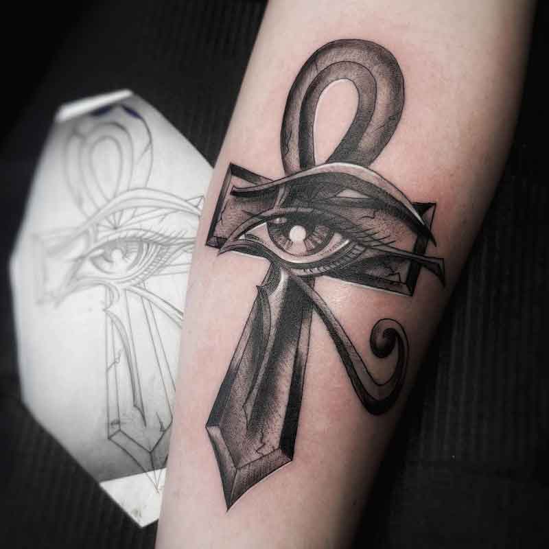 Ankh Eye Of Horus Tattoo 4