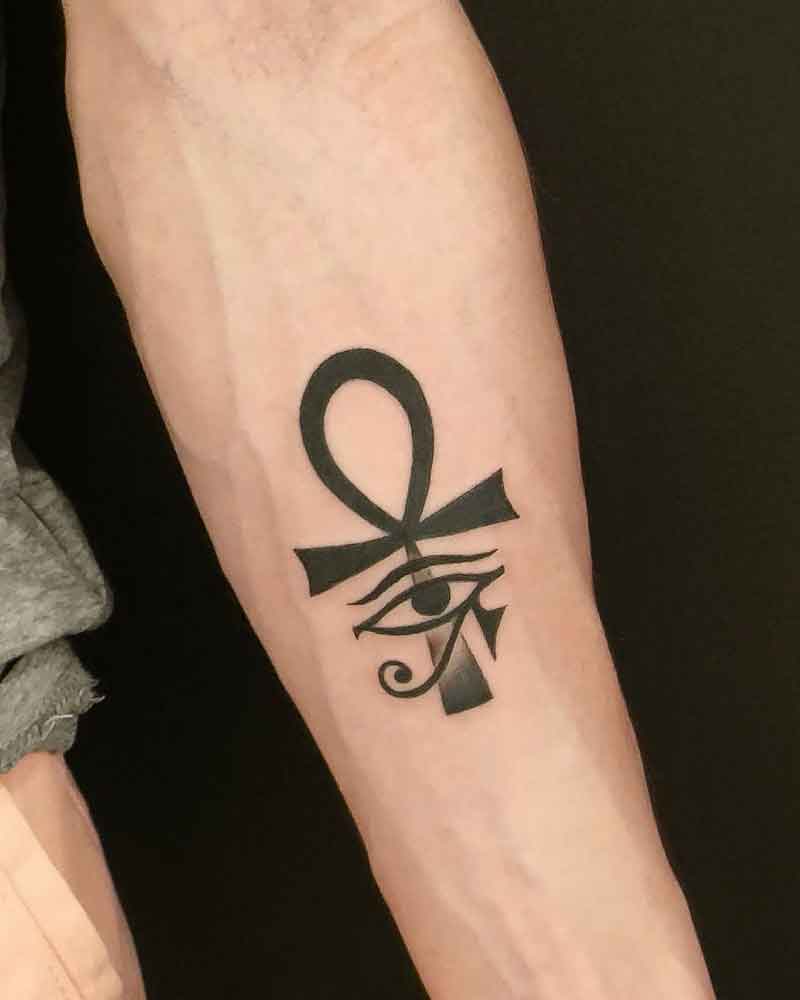 Ankh Eye Of Horus Tattoo 5