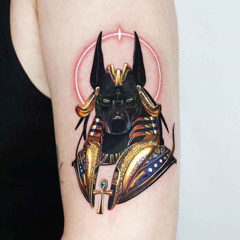 Anubis Egyptian God Tattoo Design 3