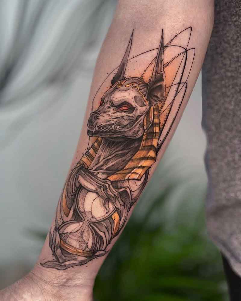 Anubis Forearm Tattoo 1