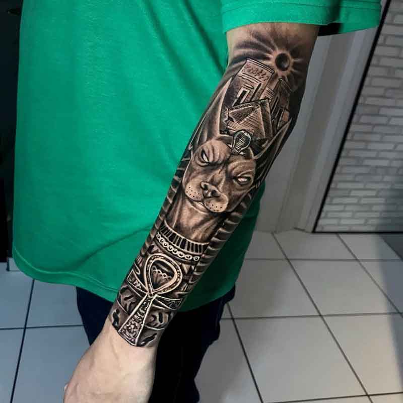 Anubis Forearm Tattoo 2