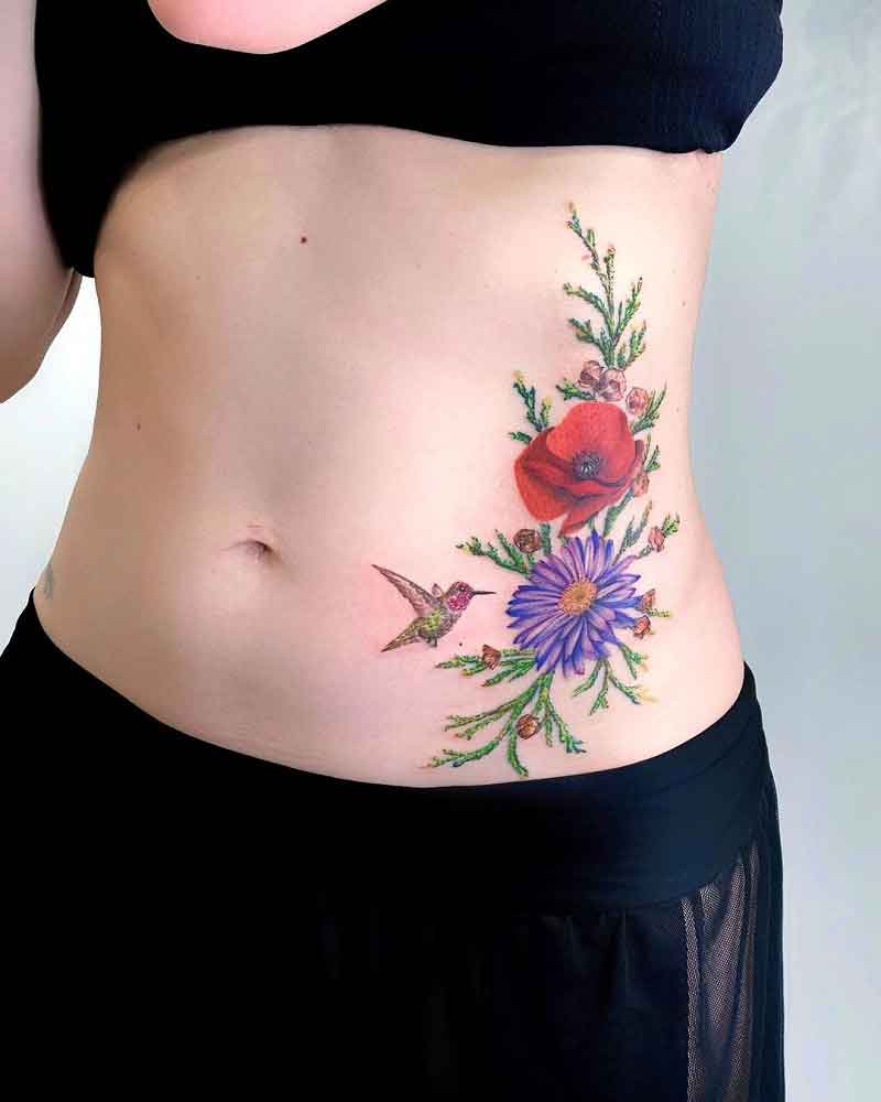 August And September Birth Flower Tattoo 5